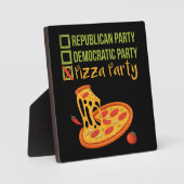 Plaque Photo Pizza Party - Une drôle de nouveauté Voter Politiq (Front)