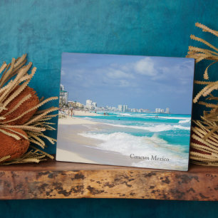 Plaque Photo Plage de Cancun Mexico