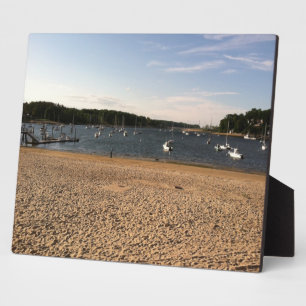 PLAQUE PHOTO PLAGE ET BATEAU