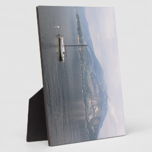 Plaque Photo Plage paisible du lac de Côme