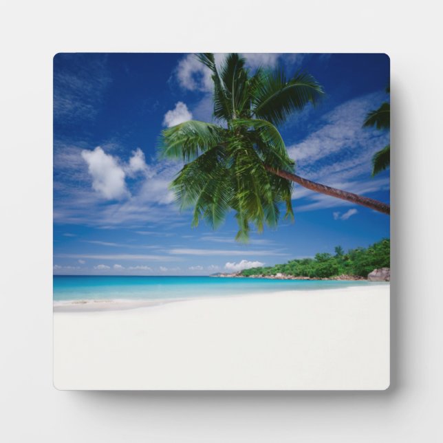 Plaque Photo Plage tropicale | Seychelles (Devant)