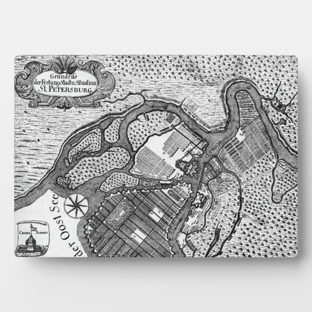 Plaque Photo Plan de Saint-Pétersbourg (Devant)