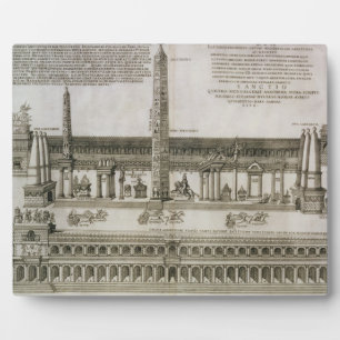 Plaque Photo Plan du Cirque Maximus, Rome, gravé par