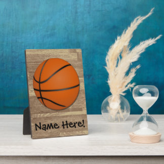 Plaque Photo Plancher en bois de basket-ball personnalisé