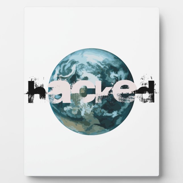 Plaque Photo planète Terre piratée (Devant)