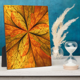 Plaque Photo Plante d'automne, Abstrait moderne Fractal Art Lea