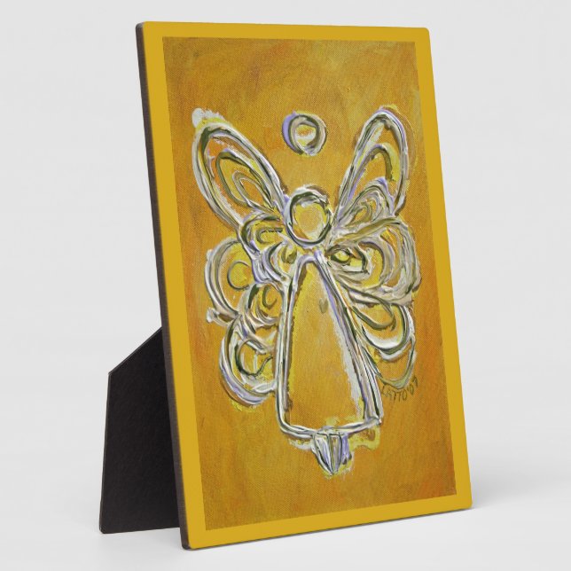 Plaque Photo Plaque-cadeau Guardian Yellow Angel Peinture Art (Côté)