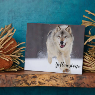 Plaque photo Plaque-Yellowstone Wolf Plaque