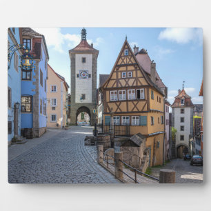 Plaque Photo Plönlein à Rothenburg ob der Tauber, Allemagne