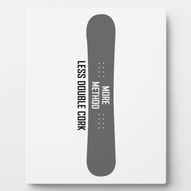 Plaque Photo Plus de méthode Moins de double liège (Devant)