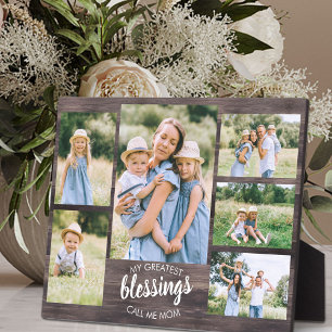 Plaque Photo Plus grandes bénédictions Appelez-moi Maman 6 Phot