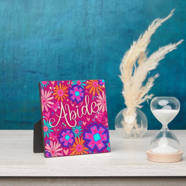 Plaque Photo Plutôt rose Abide Inspirationnel Personnalisé Flor (Insitu)