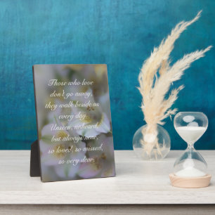 Plaque Photo Poème Ceux qui aiment ne s'en vont pas