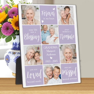 Plaque Photo Poème commémoratif de la famille de collage de pho