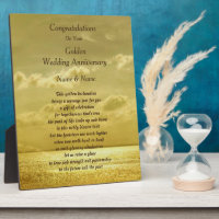 Poème d'anniversaire du Mariage d'or personnalisé