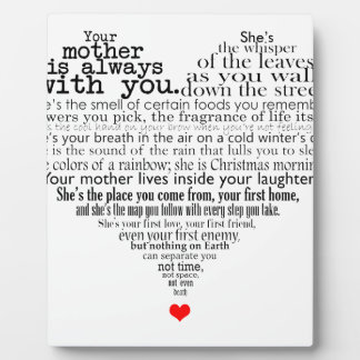 Plaque Photo Poème de la fête des mères