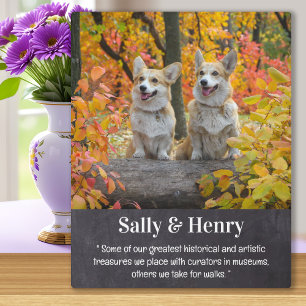 Plaque Photo Poème Personnalisé pour Amateur de Chiens Photo d'