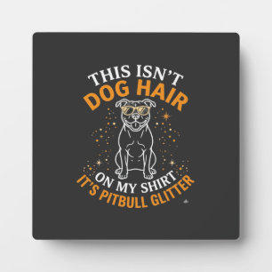 Plaque Photo Poils de chien Pitbull Paillettes Lunettes de sole