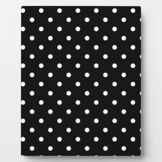 Plaque Photo Point Polka Noir Et Blanc