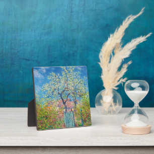 Plaque Photo Poirier en fleurs, Monet