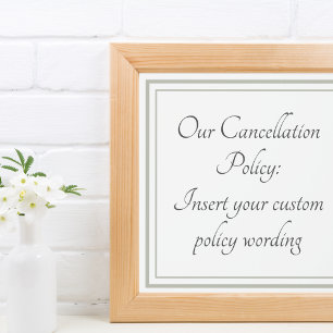 Plaque Photo Politique/avis d'annulation personnalisable