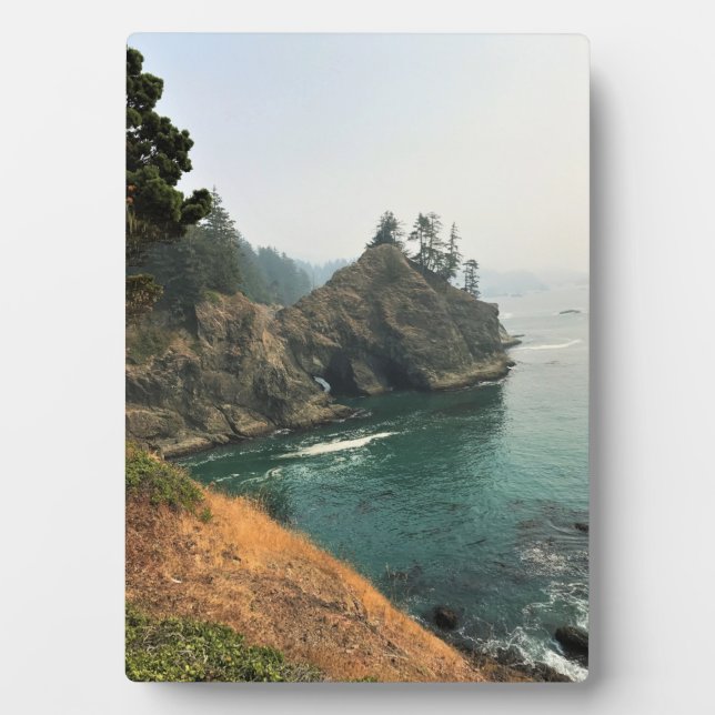 Plaque Photo Pont Naturel, Thunder Rock Cove, Oregon (Devant)