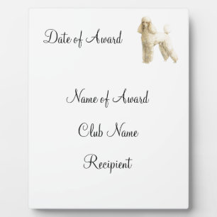Plaque Photo Poodle — Clip de chiot