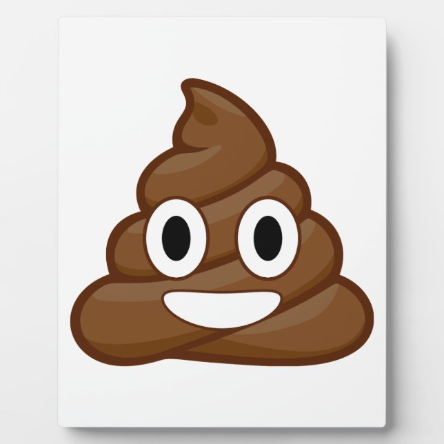 Plaque Photo poop emoji (Devant)