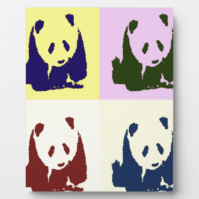 Plaque Photo Pop Art Baby Pandas (Devant)