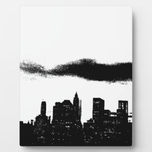 Plaque Photo Pop Art Black White New York City