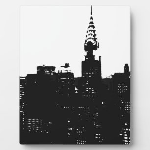 Plaque Photo Pop Art New York Silhouette
