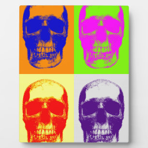 Plaque Photo Pop Art Skull