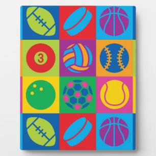 Plaque Photo Pop art Sports Balls