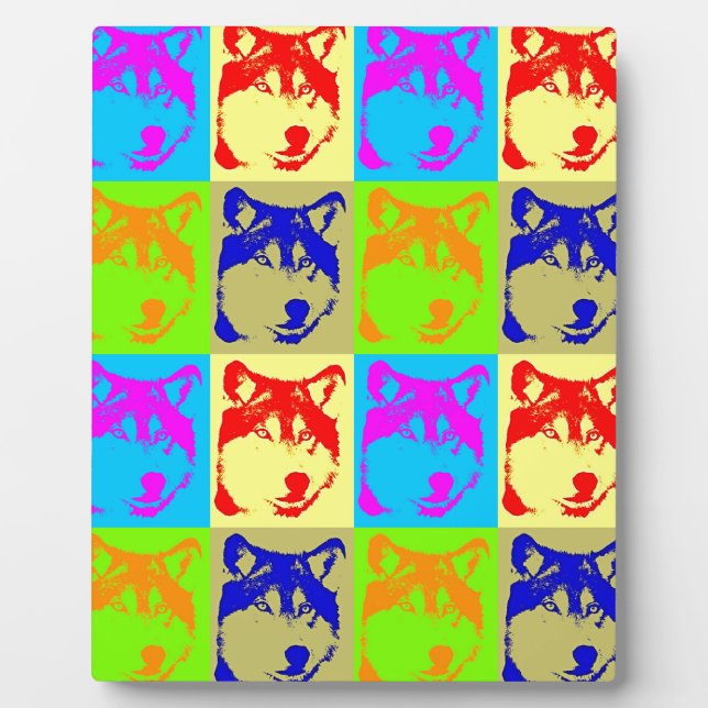 Plaque Photo Pop Art Wolf Eyes (Devant)