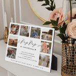Plaque Photo Pop Pop Définition Script Photo Collage Keepsaké<br><div class="desc">Envoyez un beau cadeau personnalisé à votre pop qu'il chérira pour toujours. La plaque est conçue comme une définition de dictionnaire avec "Pop Pop" conçue dans un style de script noir écrit à la main. Un bloc photo de collage de photos de famille personnalisée pour afficher vos propres photos de...</div>