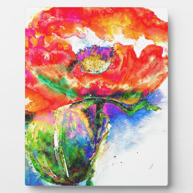 Plaque Photo Poppy Red Solar (Devant)