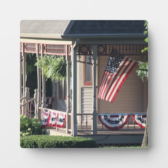Plaque Photo Porch & American Flag (Devant)
