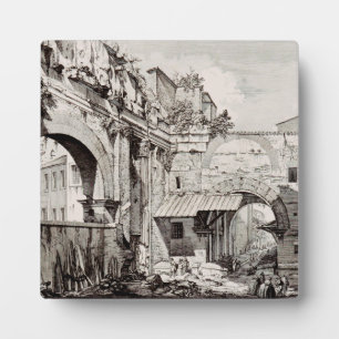 Plaque Photo Portique d'Octavie Rome Art en Noir et Blanc