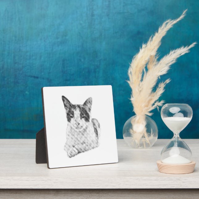 Plaque Photo Portrait de chat en demi-teinte (Insitu)