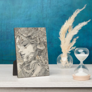 Plaque Photo Portrait de femme inspiré de l'Art nouveau
