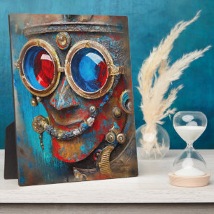 Plaque Photo Portrait de l'homme en étain Steampunk
