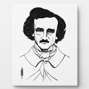 Plaque Photo Portrait d'Edgar Allan Poe