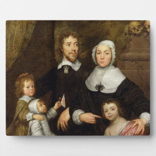 Plaque Photo Portrait d'une famille, probablement celui de Rich
