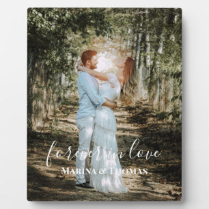 Plaque Photo Portrait Mariage personnalisé Calligraphie moderne