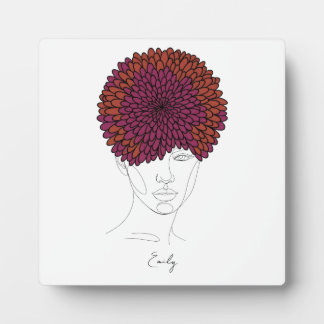 Plaque Photo Portrait personnalisé de la fleur de naissance de