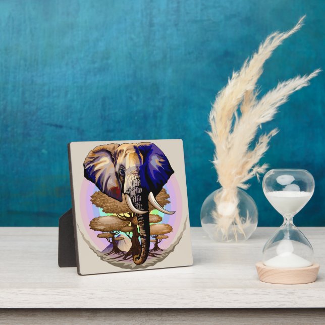 Plaque Photo Portrait surréaliste de l'éléphant africain (Insitu)