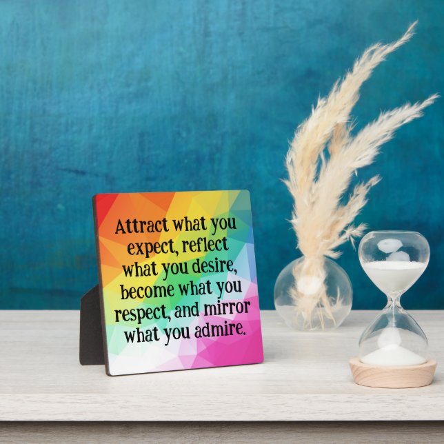 Plaque Photo Positive Thinking Law Of Attraction Quote (Insitu)