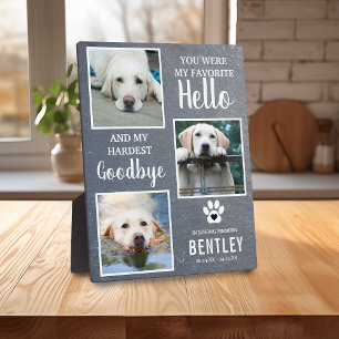 Plaque Photo Pot Photo Memorial Chien Keepsaké Perte d'animal