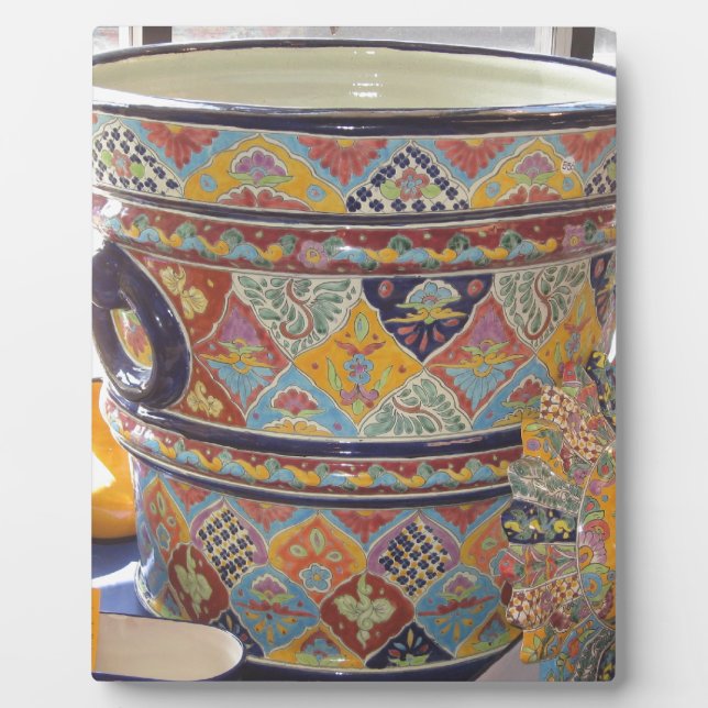Plaque Photo Poterie de style Talavera mexicain (Devant)