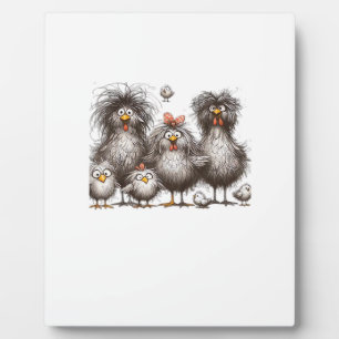 Plaque Photo Poulet Drôle Classique Style Rétro